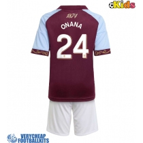 Aston Villa Amadou Onana #24 Replica Home Minikit 2025-26 Short Sleeve (+ pants)